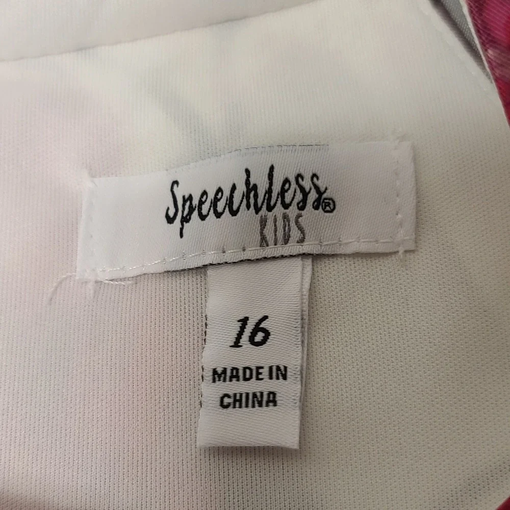 Speechless Kids High Low Dress Girls 16 Pink White‎ Floral Halter Formal Party